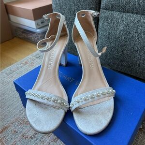 Stuart Weitzman Nearly Nude - Demipearl Heels 3 inch